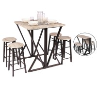 Ensemble de bar pliable avec ses 4 tabourets dimensions 100x60x89cm