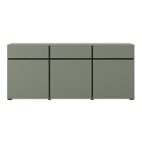 Buffet coloris vert sauge 180cm collection HAVANA. Bahut  design avec 3 portes et 3 tiroirs.