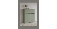 Buffet haut coloris vert sauge L120xH140xP40 collection HAVANA. Bahut  haut design avec 4 portes.