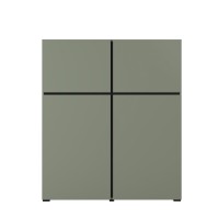 Buffet haut coloris vert sauge L120xH140xP40 collection HAVANA. Bahut  haut design avec 4 portes.