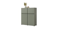 Buffet haut coloris vert sauge L120xH140xP40 collection HAVANA. Bahut  haut design avec 4 portes.