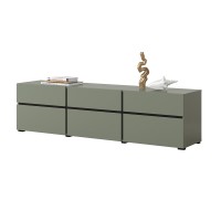 Ensemble de 3 meubles design coloris vert sauge pour salon collection HAVANA.