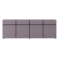 Buffet XL coloris violet pastel 225cm collection HAVANA. Bahut  design avec 4 portes et 4 tiroirs.