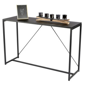 Console d'entrée style classique avec structure en métal noir, coloris noir - dimensions 120x39x79cm