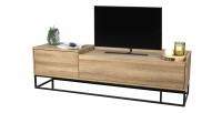 Meuble TV style design avec une porte et un tiroir - dimensions 160x40xH45cm