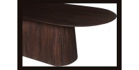 Table ovale collection MITCHEL en bois exotique de manguier brun foncé 230x110cm