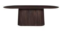 Table ovale collection MITCHEL en bois exotique de manguier brun foncé 230x110cm