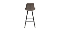 Tabouret de bar style vintage coloris brun foncé. Collection PALMADE