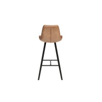 Tabouret de bar style vintage coloris cognac. Collection PALMADE