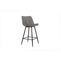 Tabouret de bar style vintage coloris gris clair. Collection PALMADE