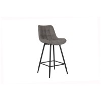 Tabouret de bar style vintage coloris gris clair. Collection PALMADE