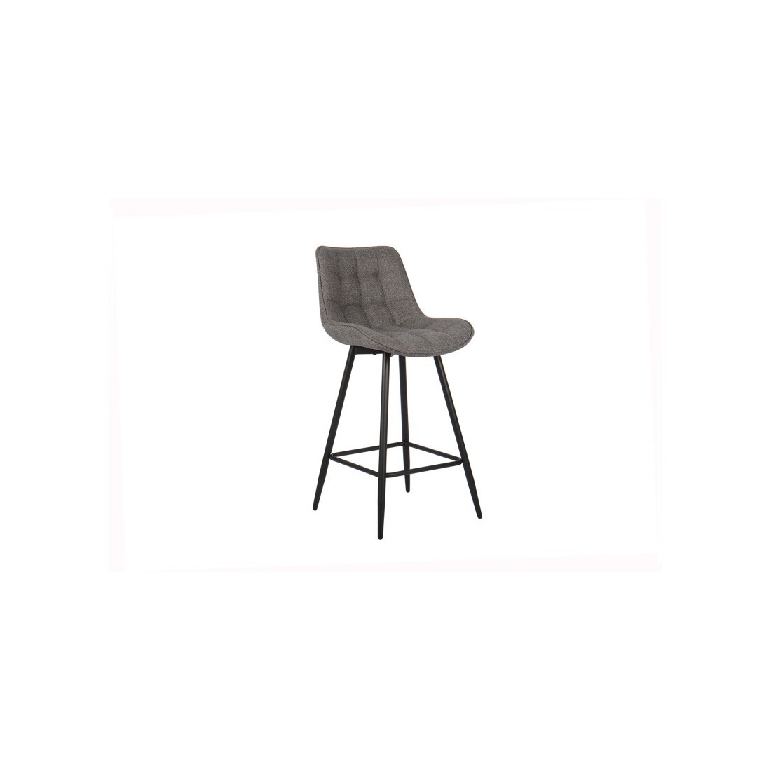 Tabouret de bar style vintage coloris gris clair. Collection PALMADE