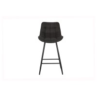 Tabouret de bar style vintage coloris gris foncé. Collection PALMADE