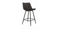 Tabouret de bar style vintage coloris gris foncé. Collection PALMADE