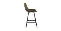 Tabouret de bar style vintage coloris vert. Collection PALMADE