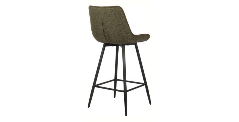 Tabouret de bar style vintage coloris vert. Collection PALMADE