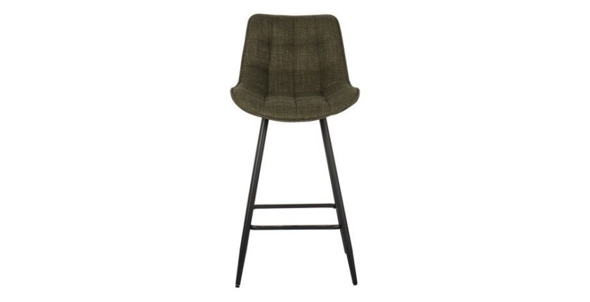 Tabouret de bar style vintage coloris vert. Collection PALMADE