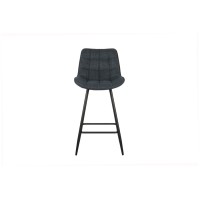 Tabouret de bar style vintage coloris bleu foncé. Collection PALMADE