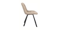 Chaise PALMADE Tissus Beige, dimension L51xH80xP61 cm, idéal pour votre cuisine ou salle à manger