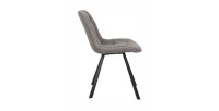 Chaise collection PALMADE Tissus Gris clair, dimension L51xH80xP61 cm, idéal pour votre cuisine ou salle à manger