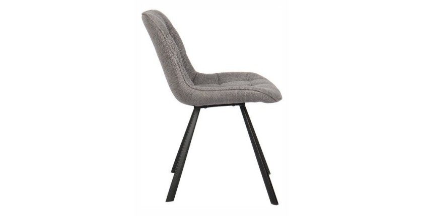 Chaise collection PALMADE Tissus Gris clair, dimension L51xH80xP61 cm, idéal pour votre cuisine ou salle à manger