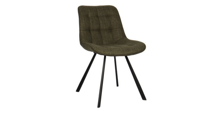 Chaise collection PALMADE Tissus Vert, dimension L51xH80xP61 cm, idéal pour votre cuisine ou salle à manger