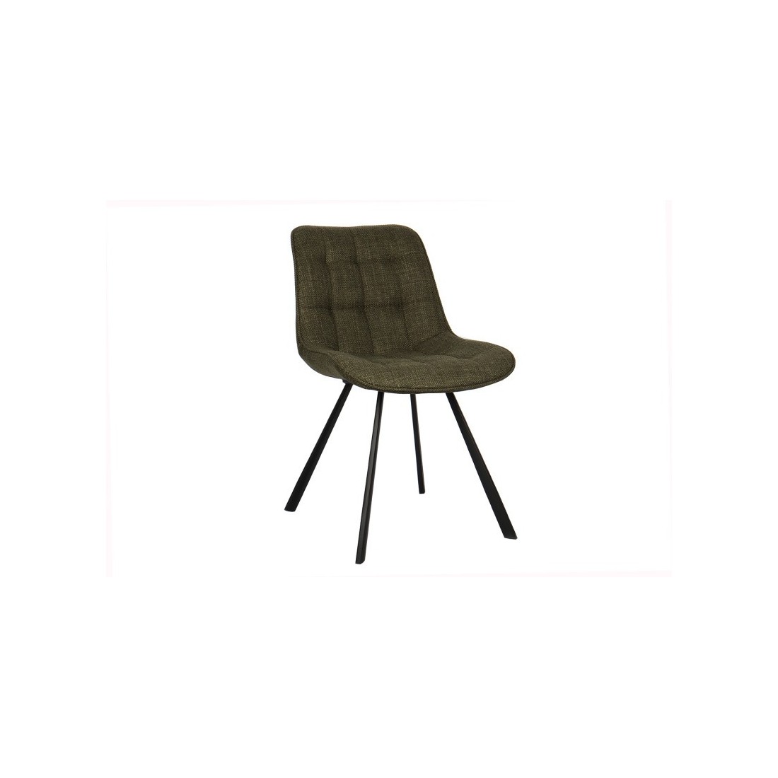 Chaise collection PALMADE Tissus Vert, dimension L51xH80xP61 cm, idéal pour votre cuisine ou salle à manger