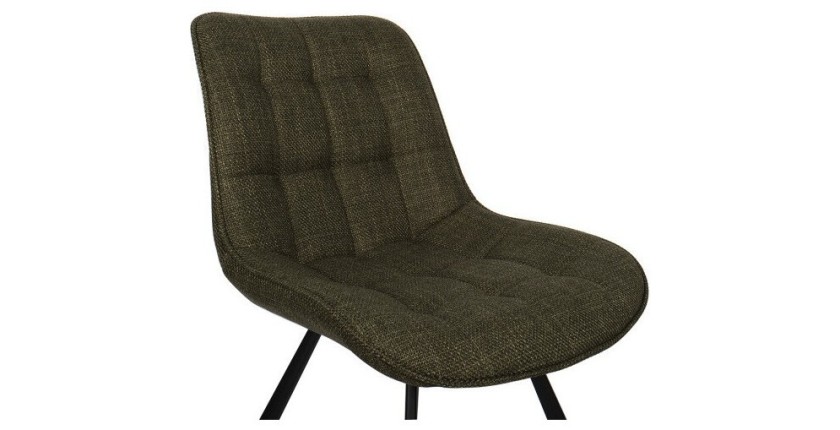 Chaise collection PALMADE Tissus Vert, dimension L51xH80xP61 cm, idéal pour votre cuisine ou salle à manger