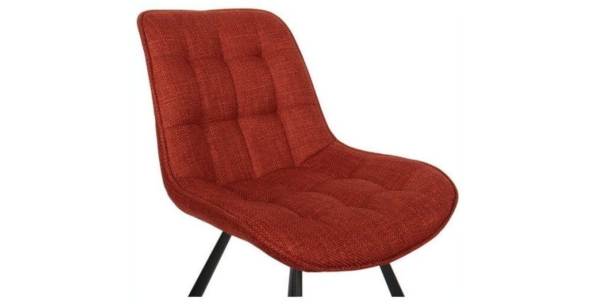 Chaise collection PALMADE Tissus Rouge, dimension L51xH80xP61 cm, idéal pour votre cuisine ou salle à manger