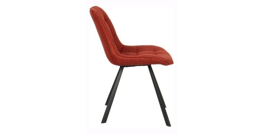 Chaise collection PALMADE Tissus Rouge, dimension L51xH80xP61 cm, idéal pour votre cuisine ou salle à manger