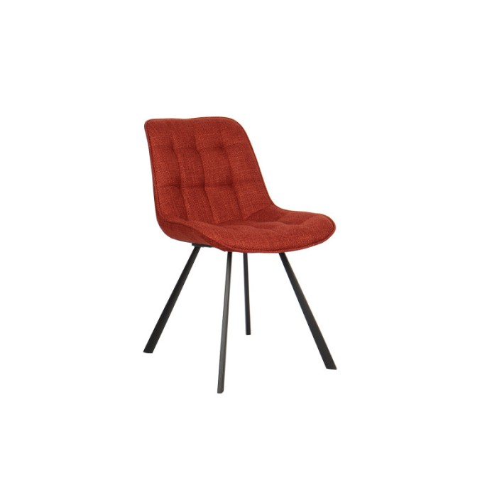 Chaise collection PALMADE Tissus Rouge, dimension L51xH80xP61 cm, idéal pour votre cuisine ou salle à manger