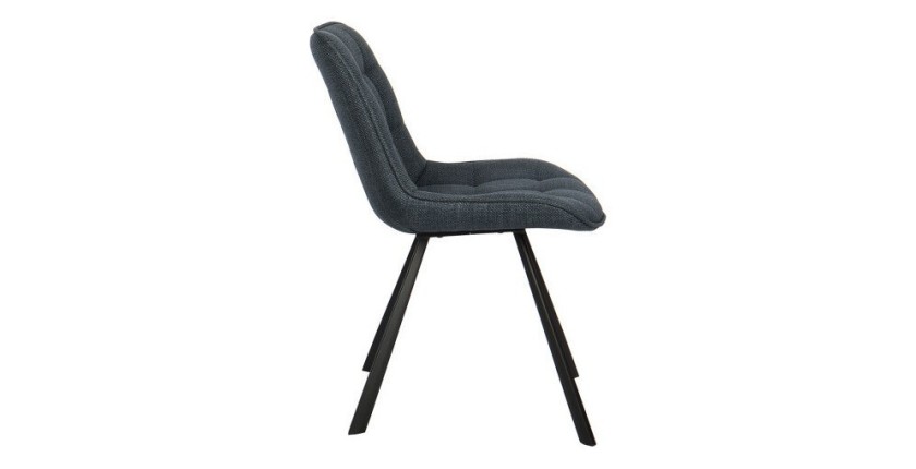 Chaise collection PALMADE Tissus Bleu foncé, dimension L51xH80xP61 cm, idéal pour votre cuisine ou salle à manger