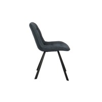 Chaise collection PALMADE Tissus Bleu foncé, dimension L51xH80xP61 cm, idéal pour votre cuisine ou salle à manger