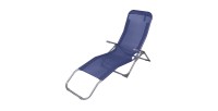 Chaise longue / bain de soleil coloris Bleu marine 185x95x61cm