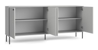 Ensemble de Meubles : Vaisselier, Buffet 4 Portes, Vitrine et Table Extensible 8 personnes - Collection ISIS