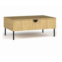 Ensemble meubles salon : Meuble TV 200 cm, table basse, buffet, chêne, collection MONDO