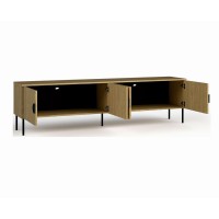 Ensemble meubles salon : Meuble TV 200 cm, table basse, buffet, chêne, collection MONDO