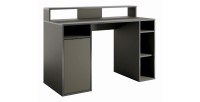 Bureau 1 Porte GRAPHIX - 125 cm - Graphite Gris - Collection GRAPHIX