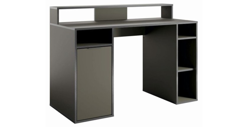 Bureau 1 Porte GRAPHIX - 125 cm - Graphite Gris - Collection GRAPHIX