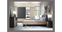 Armoire MELODY - design moderne avec miroir et multiples espaces de rangement