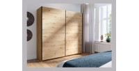 Armoire 2 portes coulissantes 200 cm - chêne - Collection ARSALA