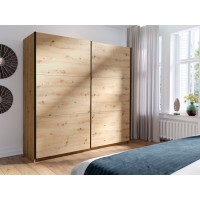 Armoire 2 portes coulissantes 200 cm - chêne - Collection ARSALA