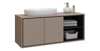 Meuble sous vasque de salle de bain 120 cm GOBI coloris marron