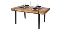 Table LOVY – Bois avec Pieds en Métal Noir