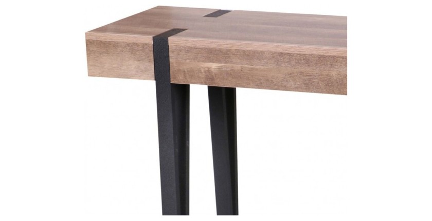 Console LOVY – Bois avec Pieds en Métal Noir