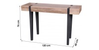 Console LOVY – Bois avec Pieds en Métal Noir