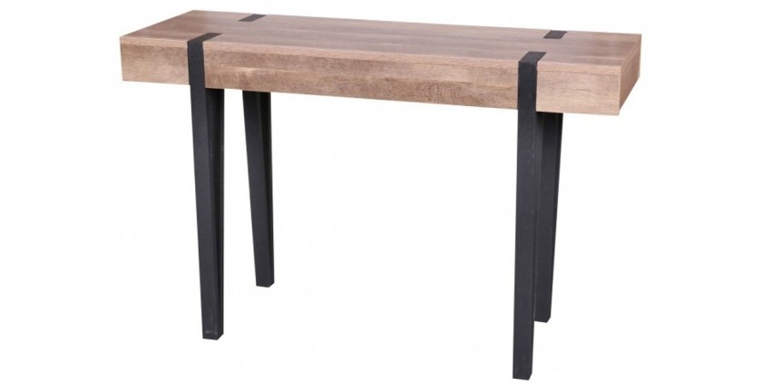 Console LOVY – Bois avec Pieds en Métal Noir