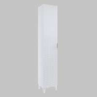 Colonne de salle de bain collection CHIC blanc et doré – Rangement moderne et élégant