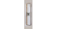 Colonne de salle de bain collection BALEA – 2 portes et 1 niche, coloris blanc et chêne