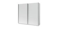 Armoire, garde robe 200 cm 2 portes coulissantes - blanc - Collection ARSALA